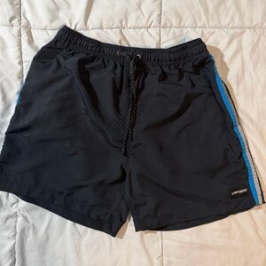 Adidas Black Swim Shorts with Blue Accent
